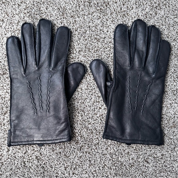 Men’s Soft Genuine Leather Gloves Size Large Cashmere Lined - Picture 2 of 9